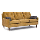 TREVIN COLLECTION LEATHER STATIONARY SOFA W/2 PILLOWS- S38RLU