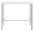 Natividad 5-piece Bar Set White High Gloss and Chrome