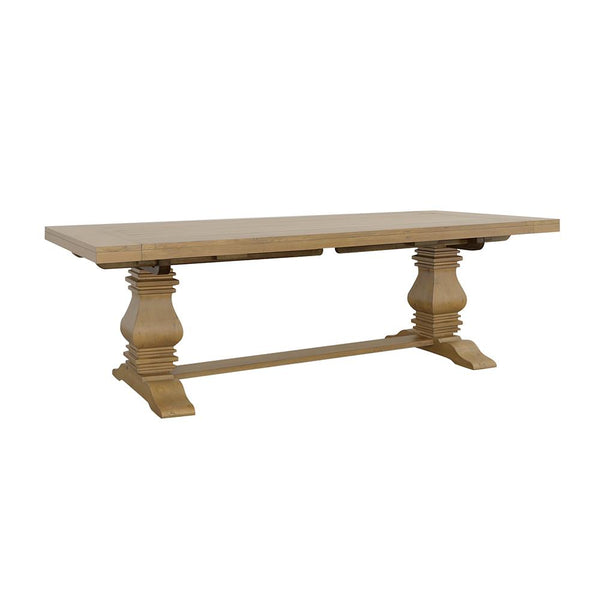 Florence Double Pedestal Dining Table Rustic Smoke image