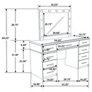 Felicity Makeup Vanity Table with LED Mirror