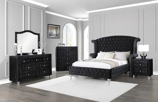 Deanna 4-piece Eastern King Bedroom Set Black image