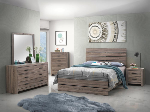Brantford 4-piece Queen Panel Bedroom Set Barrel Oak image