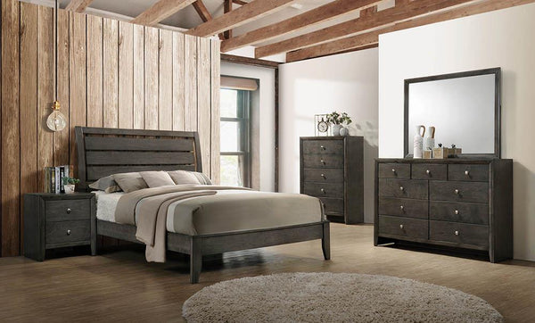 Serenity 4-piece Queen Sleigh Bedroom Set Mod Grey image