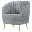 Sophia Upholstered Vertical Channel Tufted Chair Blue