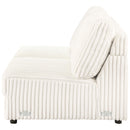 Emberson Upholstered Armless Loveseat Ivory
