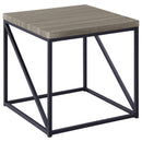 Birdie Square End Table Sonoma Grey
