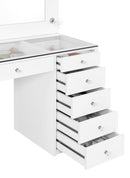 Acena Makeup Vanity Table with LED Mirror