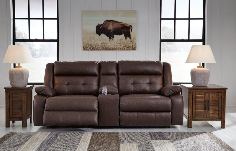Punch Up Power Reclining Sectional Loveseat with Console