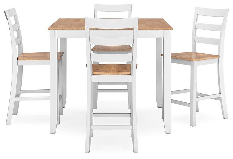 Gesthaven Counter Height Dining Table and 4 Barstools (Set of 5)