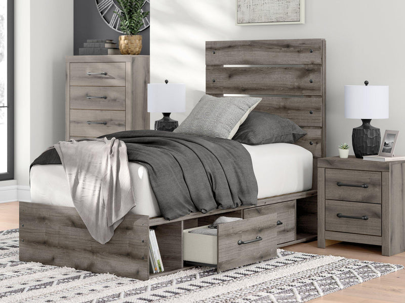 Graystorm Bed with Storage