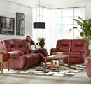 BRINLEY COLLECTION LEATHER SPACE SAVER CONVERSATION SOFA- U700CA4