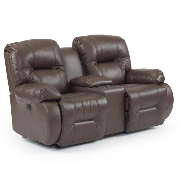 BRINLEY LOVESEAT LEATHER POWER ROCKING CONSOLE LOVESEAT- L700CQ7