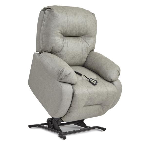 BRINLEY LEATHER SPACE SAVER RECLINER- 8MW84LV