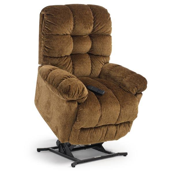 BROSMER LEATHER SPACE SAVER RECLINER W/ HEAT MASSAGE- 9MWH84LV