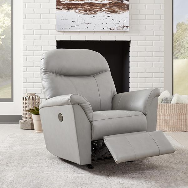 CAITLIN LEATHER POWER SPACE SAVER RECLINER- 4NP24LU