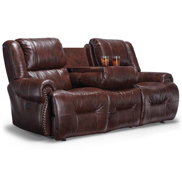 GENET COLLECTION LEATHER POWER RECLINING SOFA W/ FOLD DOWN TABLE- S960CP4