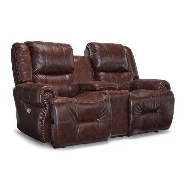 GENET LOVESEAT LEATHER POWER SPACE SAVER LOVESEAT- L960CP4