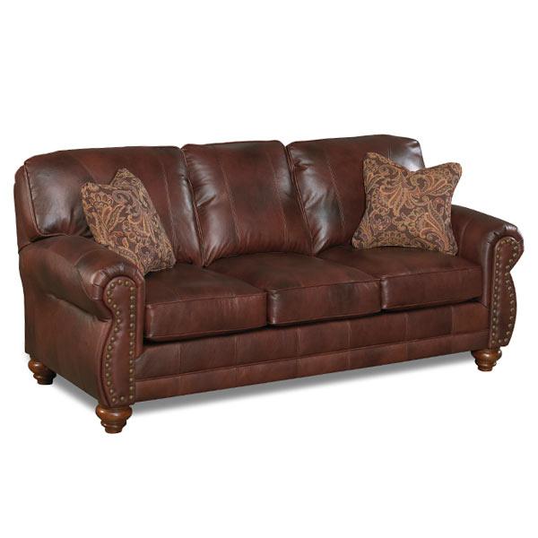 NOBLE COLLECTION LEATHER STATIONARY SOFA- S64RLU image