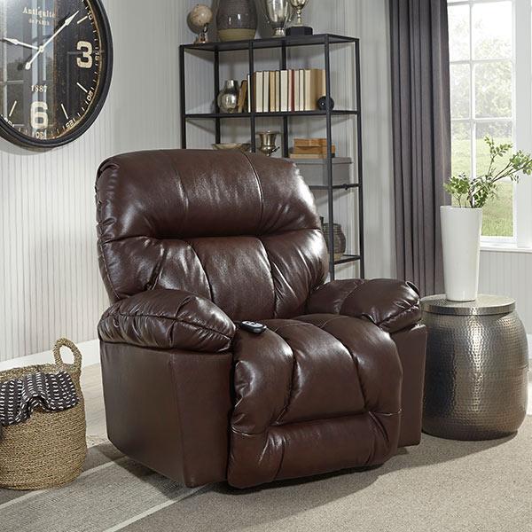 RETREAT LEATHER SWIVEL GLIDER RECLINER- 8N05LU