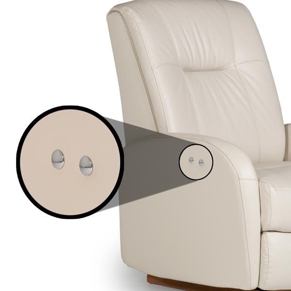 RUDDICK LEATHER POWER SWIVEL GLIDER RECLINER- 2AP45LV