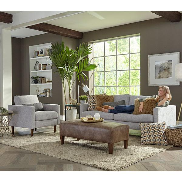 TRAFTON COLLECTION STATIONARY SOFA W/2 PILLOWS- S10E