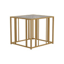 Adri Metal Frame End Table Matte Brass