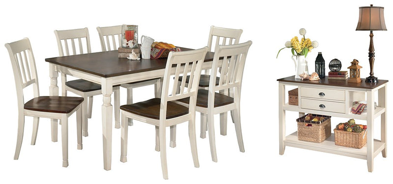 Whitesburg 8-Piece Dining Package