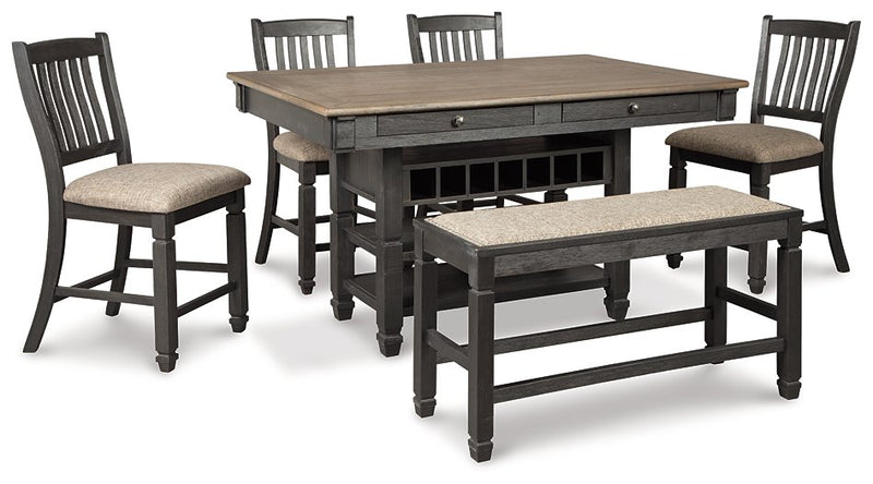 Tyler Creek 6-Piece Counter Height Dining Package