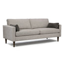 TRAFTON COLLECTION LEATHER STATIONARY SOFA W/2 PILLOWS- S10ELU